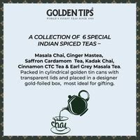 Golden Tips Spiced Tea Gift Set – Masala Chai, Ginger Mastea & Kadak Chai | 3-in-1 Loose Leaf Chai Collection Ideal for Birthdays, Corporate Gifts & Festive Gifting