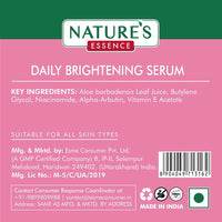 NATURES ESSENCE 2% Alpha Arbutin Daily Brightening Serum, Skin Brightening Face Serum For Women, Face Serum For Glowing Skin, 30ml