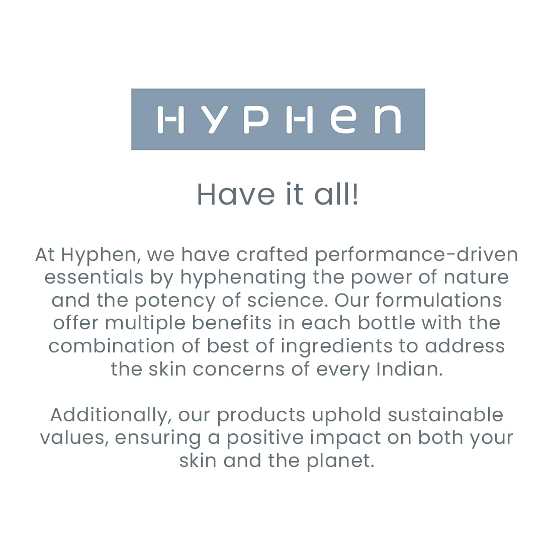 Hyphen 1% Hyaluronic Ultra Light Water Sunscreen SPF 50 PA ++++ | Broad Spectrum & Blue Light Protection | No White Cast | 5% Antioxidants Niacinamide Vitamin E | Korean Sun cream for Men Women | 50ml