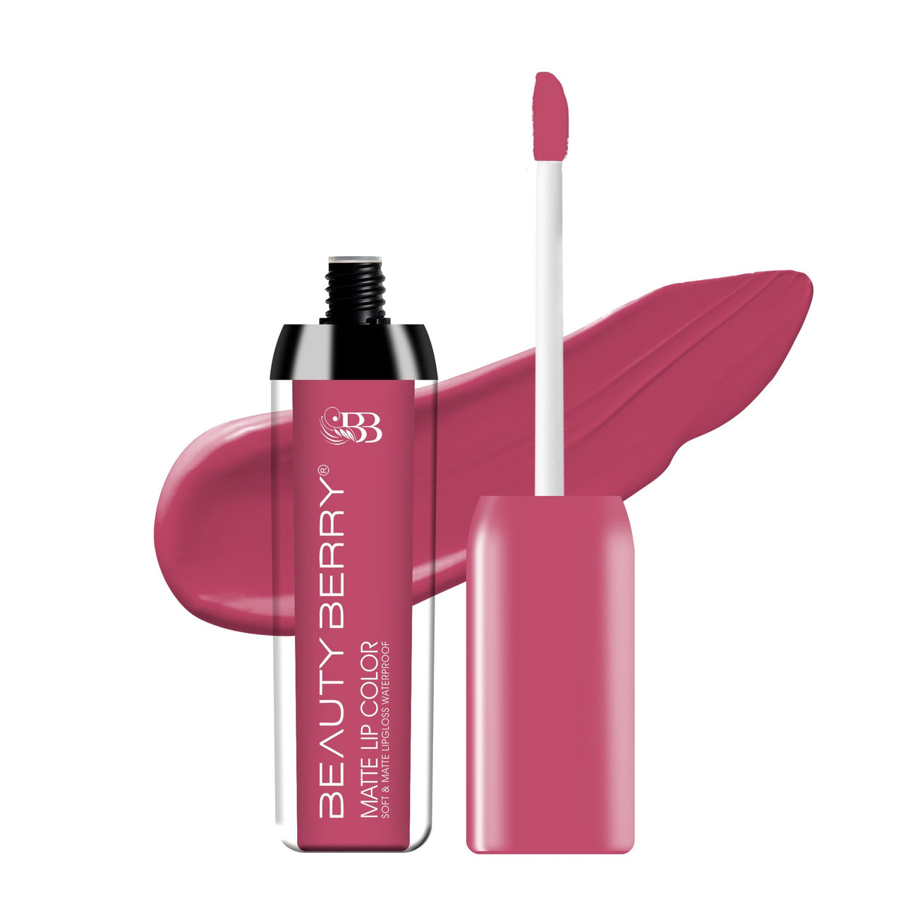 Beauty Berry Soft & Matte Waterproof Lip Color Liquid Lipstick | Rich Pigment, Long Lasting Liquid Lipstick | Non-Transfer Liquid Lipstick for Women Enriched with Vitamin E (04 - Barbie, 4.5 ml)