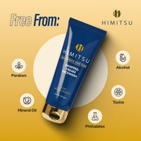 Himitsu Vitamin C & Hyaluronic Acid Face Wash for Brightening, Deep Cleaning, Hydrating & Moisturising Gentle Whipped Cream Texture Facial Cleanser with Glycine & Cinnamon for All Skin Types 100g