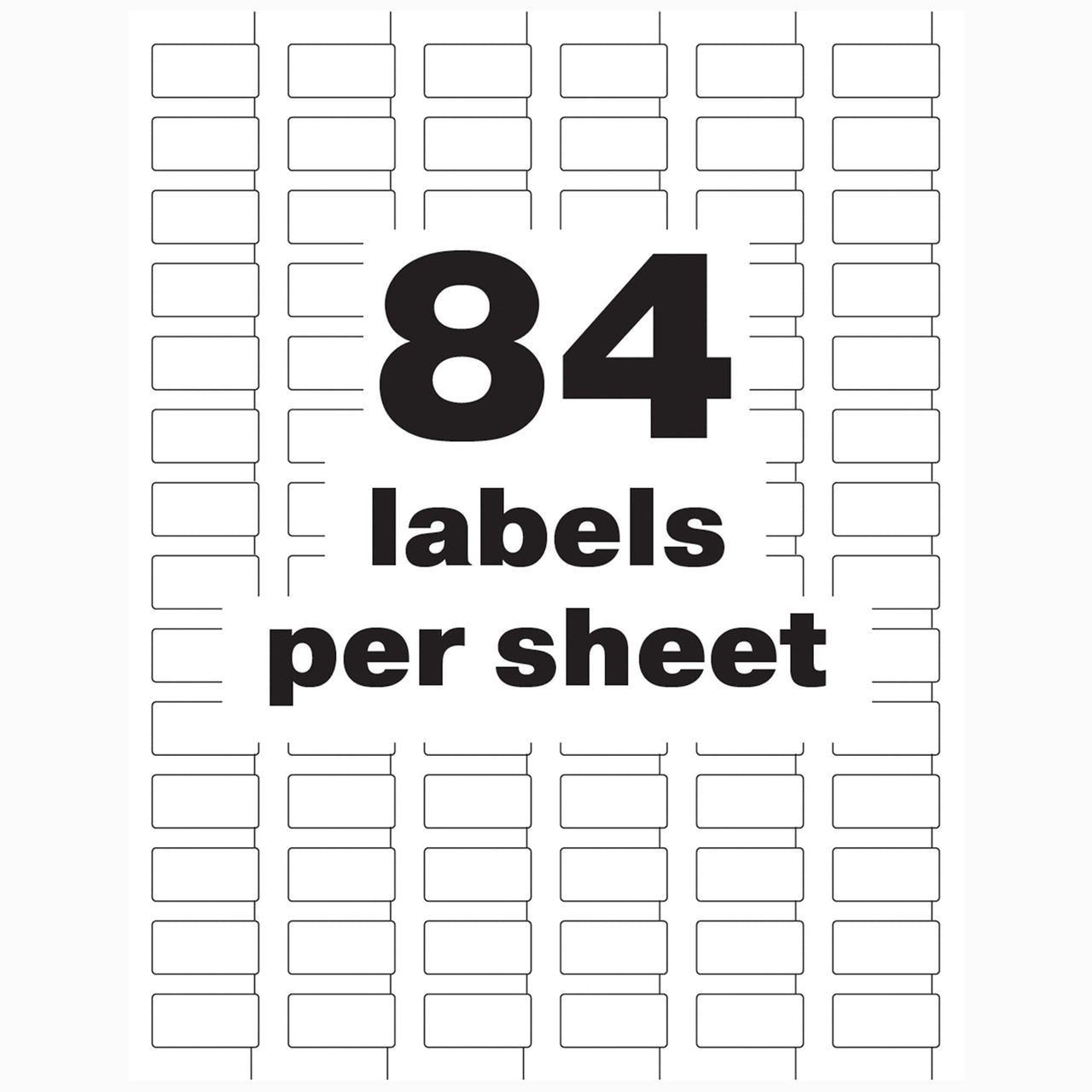 Avery White Asset Tag Labels, 1/2" x 1", Laser Printable Tags, 672 Waterproof Labels (61527) 1/2" x 1" Durable White