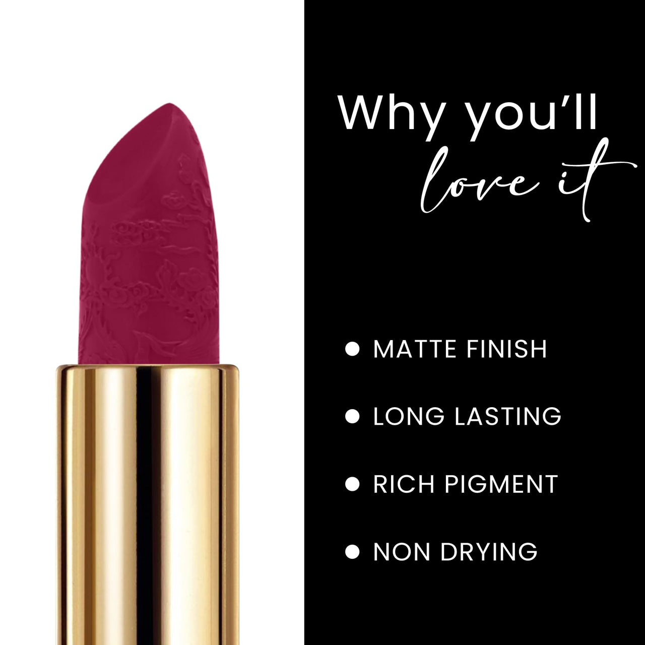 Seven Seas HD Intense Matte Lipstick | Non-Transfer | Lipstick For Women (615-Red Devil, 3.5G)