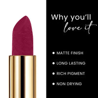 Seven Seas HD Intense Matte Lipstick | Non-Transfer | Lipstick For Women (615-Red Devil, 3.5G)