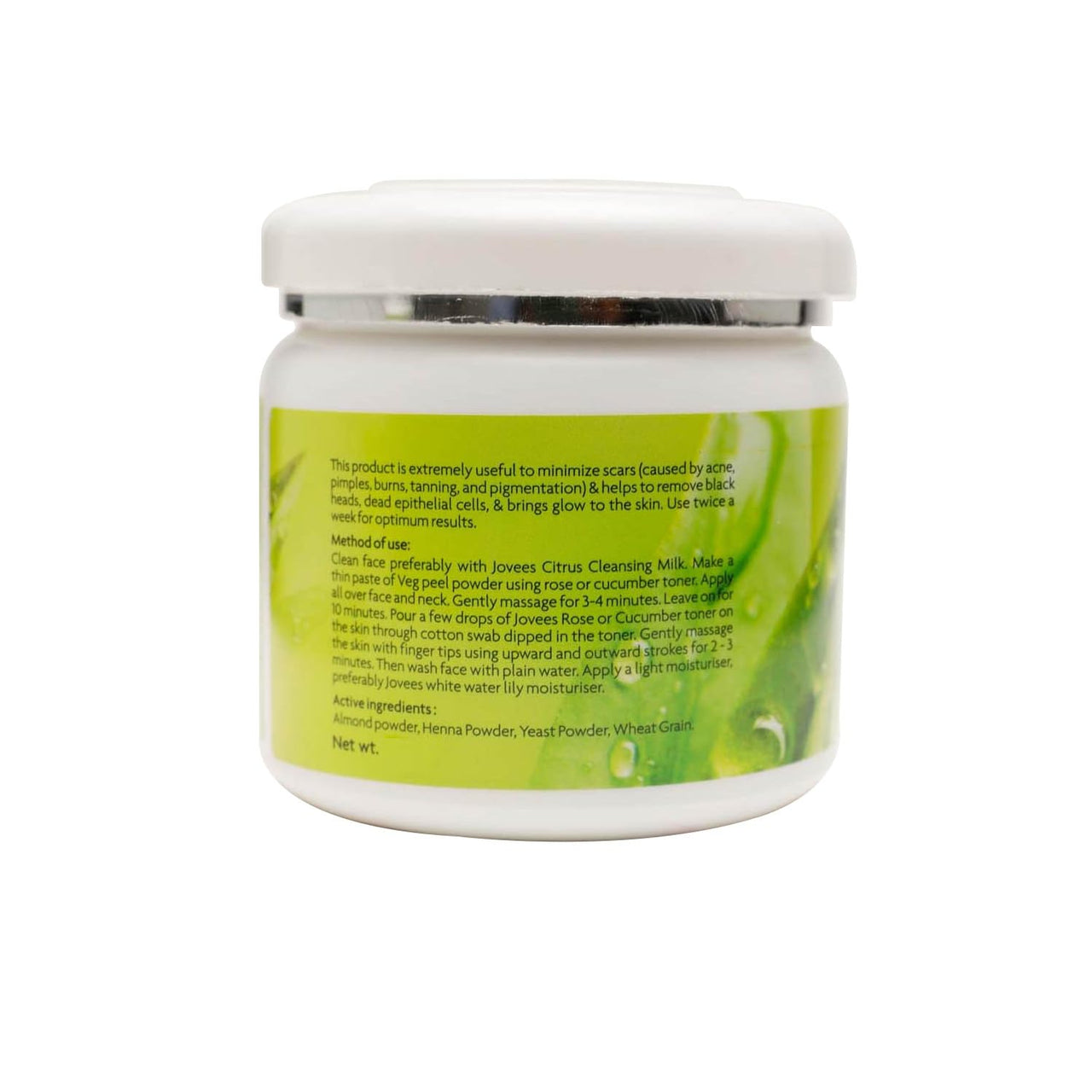 Jovees Veg Oat Face Peel Removes Acne Pimple and Tanning | with Almond Powder and Wheat Grain 100g