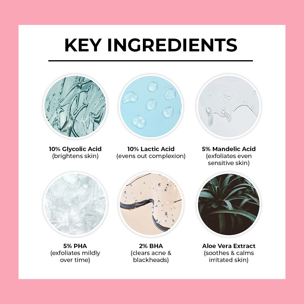 Dr. Sheth's Exfoliating Medifacial @ Home High Strength Peel | AHA BHA Peeling Solution for Luminous, Even-Toned Skin - 30ml