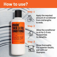 Hivado Thick and Full Conditioner for Men| Lightweight Volumizing, Black oats, Rosemary, Jojoba oil & hydrolysed silk protein, For Healthier looking hair, Sulfate Parabens Free (for men) 250 ml