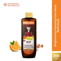 WOW Skin Science Brightening Vitamin C Foaming Face Wash | Refill Pack | Glowing, Bright Skin | Paraben & Sulphates Free | Face Wash for Women & Men | 200 ml
