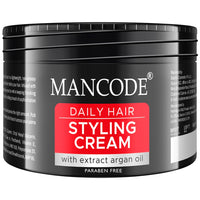 Mancode Hair Styling Cream For Men - 100 gr | For Daily Use Style & Nourishment | Non-sticky, Non-oily | Paraben & Sulphate FREE | Itch Free Daily Hair Cream | UV Protect & Care | Soft & Manageable Hair