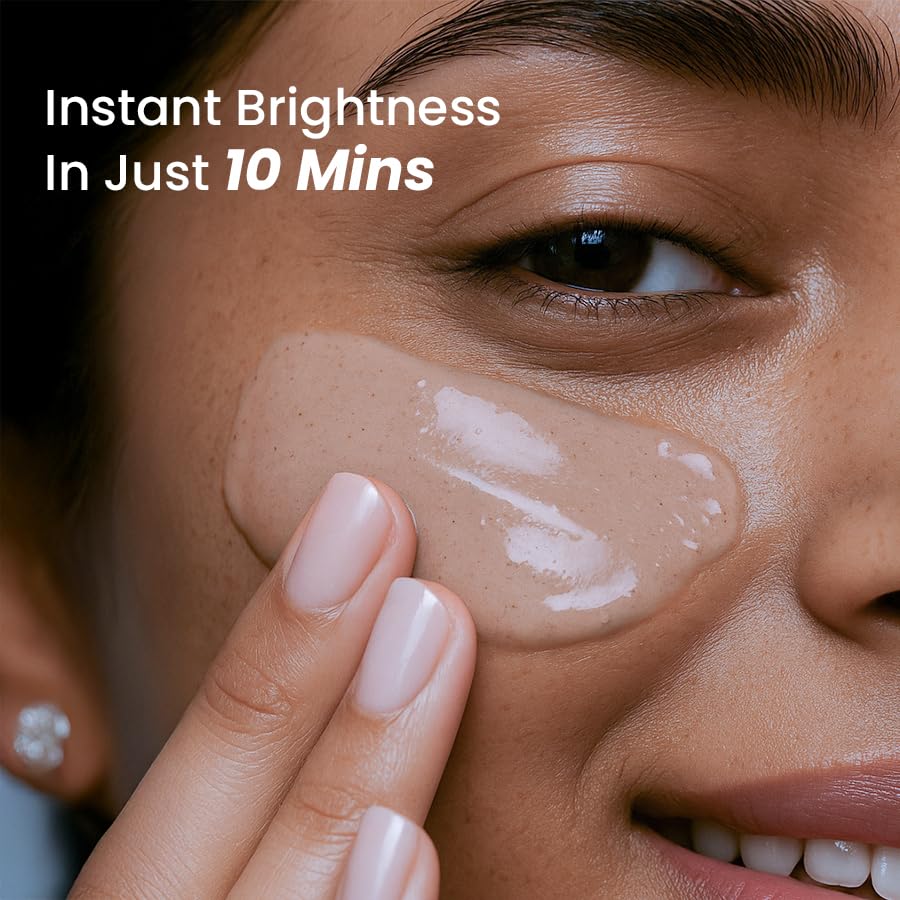 BiE O2WOW Oxygenating & Firming Face Mask | Detan, Pigmentation & Dark Spot Care | Instant Tan Removal | Acai Berry, Ginseng Stem Cells & Vital Oxygen | All Skin Types | 20gm