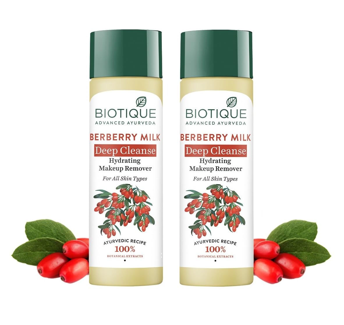 Biotique Berberry Milk Deep Cleanse Hydrating Makeup Remover For All Skin Types, 120Ml (Pack Of 2)