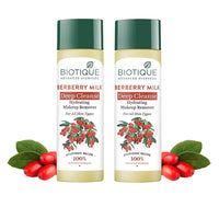 Biotique Berberry Milk Deep Cleanse Hydrating Makeup Remover For All Skin Types, 120Ml (Pack Of 2)