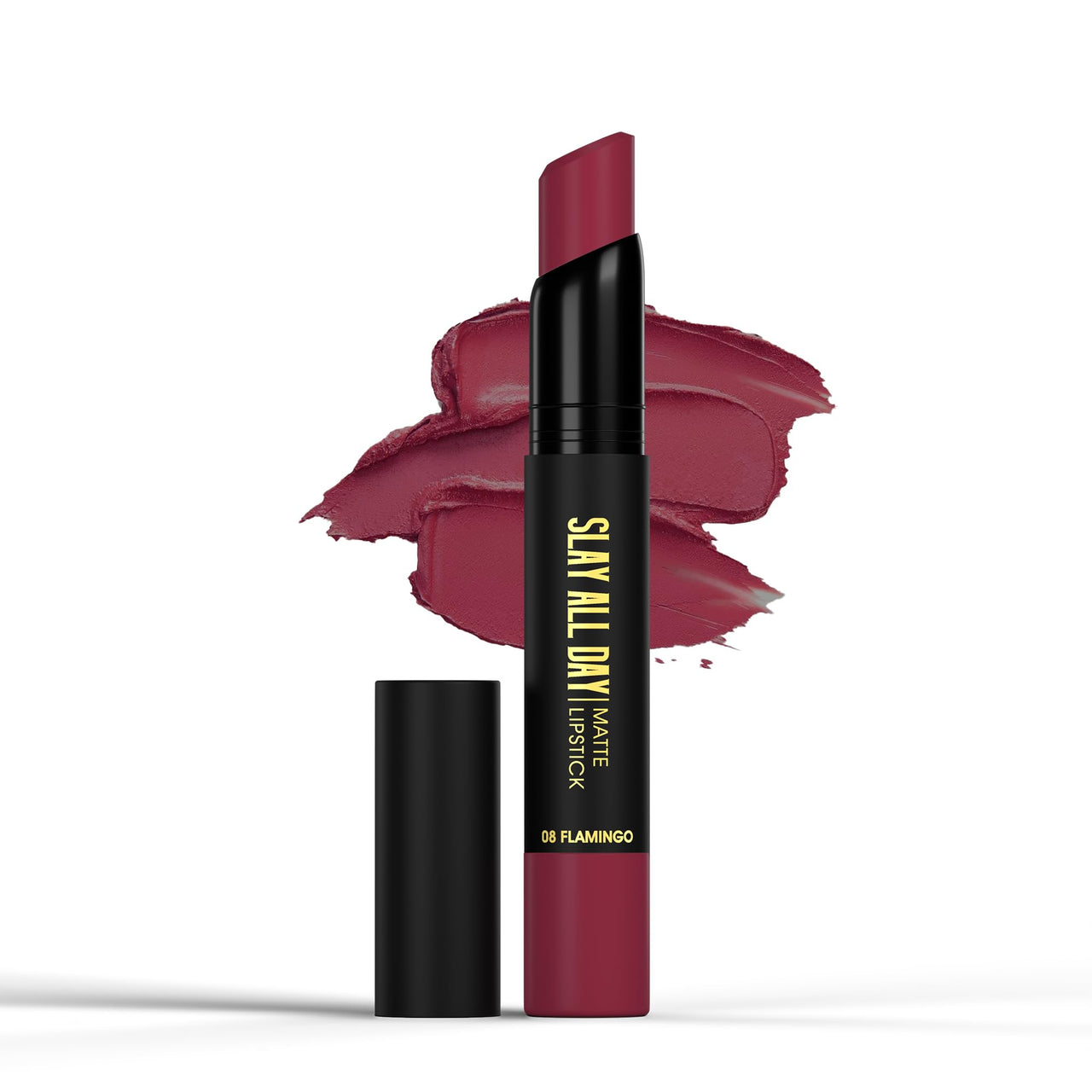 Hilary Rhoda Slay All Day Matte Lipstick | Transfer-proof & Smudge-proof | Long-Lasting & Premium Creamy Lipstick | Waterproof & Vibrant Colour lipstick | 2.6g (Flamingo - Shade 08)