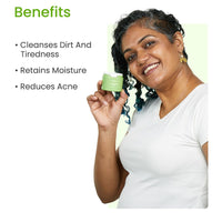 Earth Rhythm Matcha Cleansing Balm & Cleansing Pad, Easily Removes Stubborn Face & Eye Makeup - 50 gm