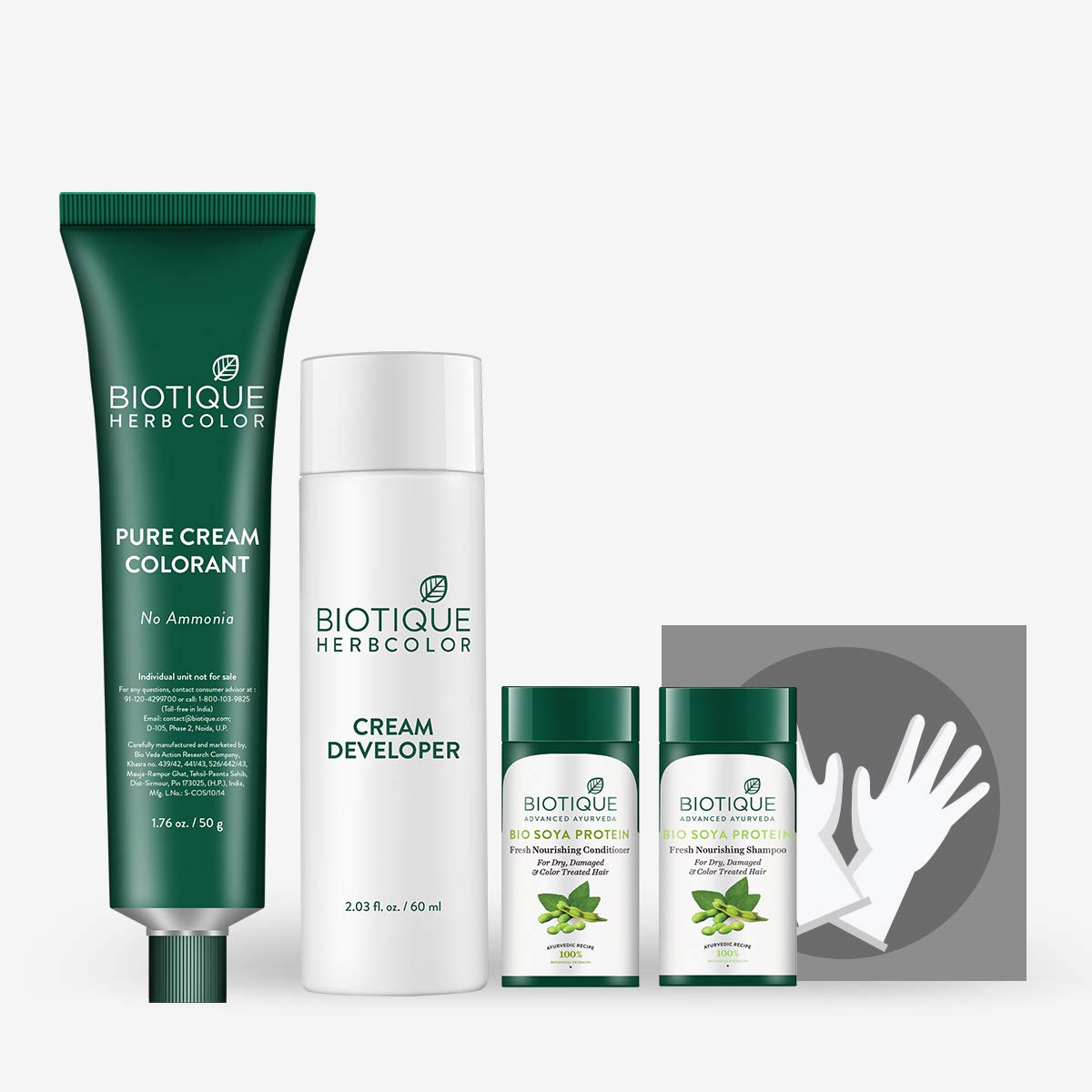 Biotique Bio Herbcolor Conditioning Hair Color, 50g + 110ml - Darkest Brown 3N (Pack of 1) & Biotique Onion Black Seed Hair Mask, Ideal for Hair Fall Control, 175g | Hair Nourishment, Hairfall control