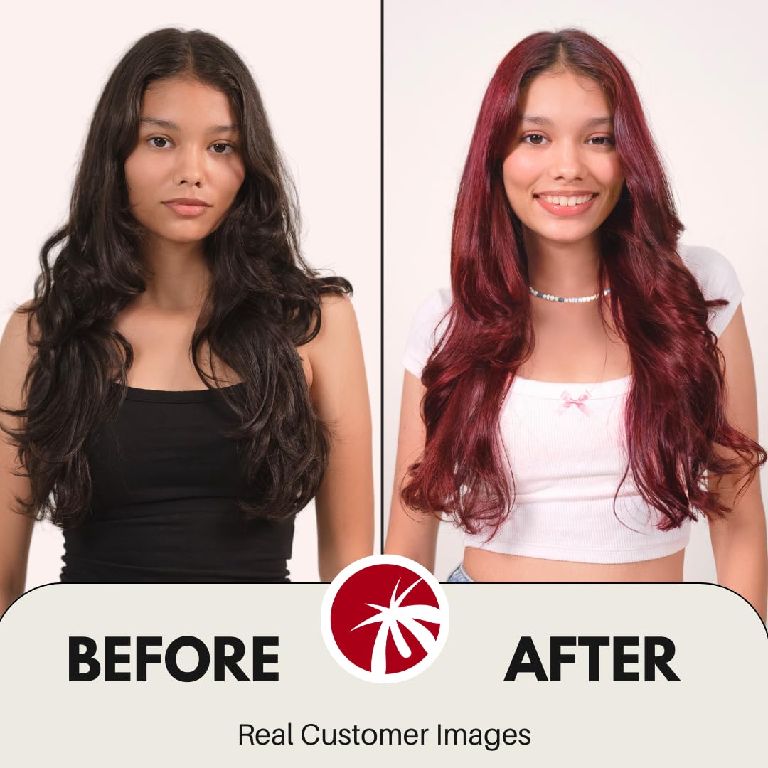 Paradyes No Bleach Cherry Coke Glossy Hair Tint, Ammonia-Free Formula for Natural Black Hair, Visible on Natural Black Hair, Includes Anti-Fade Conditioner for Long-Lasting Shine, 6.6 True Red