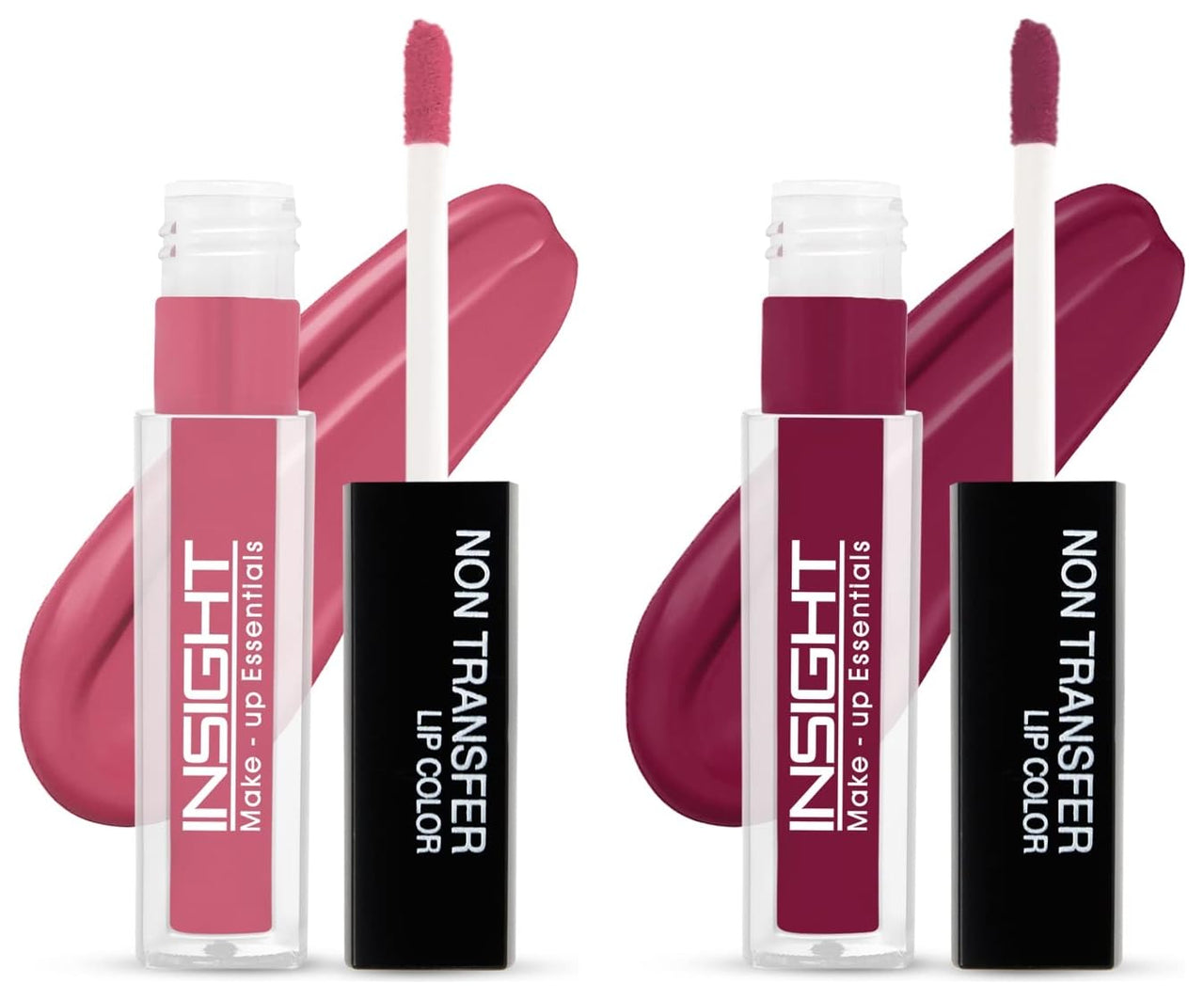 INSIGHT Non Transfer Matte Lip Color, 4Ml (19 Dive) & Matte Lip Color, 4Ml (04 Ferocious Pink)