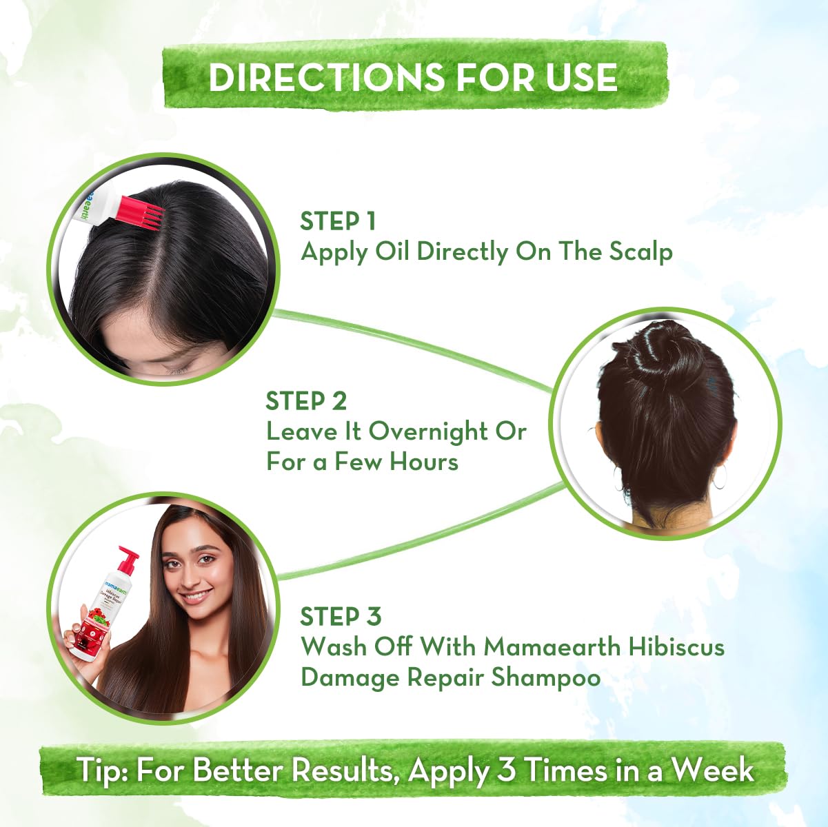 Mamaearth Hibiscus Damage Repair Hair Oil with Hibiscus & Curry Leaves for Strong & Nourished Hair|Repairs Rough, Dry & Damaged Hair|Makes Hair Smooth & Frizz Free|Suitable For All Hair Types (150ml)