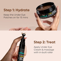 mcaffeine Dark Circle Reduction Combo With Coffee Under Eye Cream & Hydrogel Under Eye Patches Women And Men|Mcaffeine Products|Reduces Puffiness, Fine Lines, Wrinkles & Hydrates|For All Skin Types