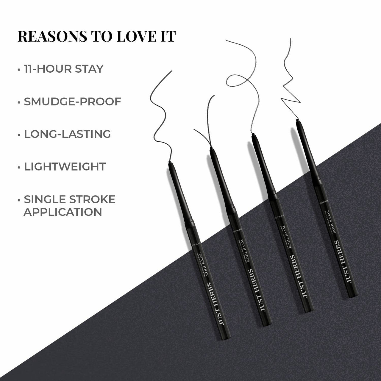Just Herbs Unisex Long Lasting- Amber Phthalate-Free Formula Spray,150 Ml (Floral Fiesta) & Retractable 2 In 1 Herbal Eyeliner + Kajal - Black 0.3G Combo