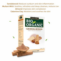 INDUS VALLEY Organic Activated Charcoal Powder & Sandalwood Face Mask (200g+ 100g=300g)