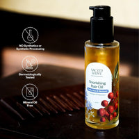 Sacred Grove Nourishing Oil | Improves Hair Texture & Prevents Split Ends | Coffee Bean, Blackseed & Safflower Oil | Made with 6 Potent Raw Herbs Oil | Makes Hair Strong, Shiny & Manageable | 100ml