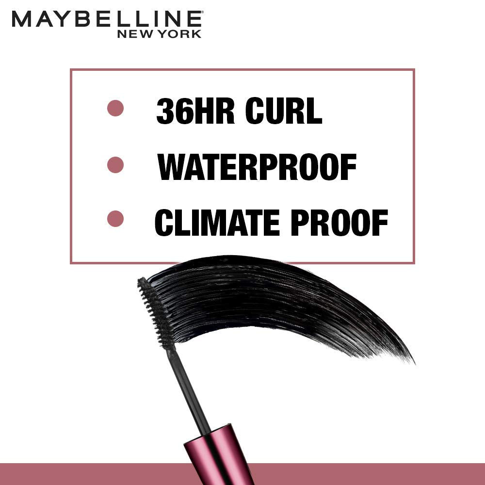 Maybelline New York Color Sensational Creamy Matte Lipstick, 691 Rich Ruby, 3.9g and Maybelline New York Hypercurl Mascara Waterproof, Black, 9.2ml