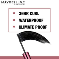 Maybelline New York Color Sensational Creamy Matte Lipstick, 691 Rich Ruby, 3.9g and Maybelline New York Hypercurl Mascara Waterproof, Black, 9.2ml