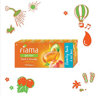 Fiama Gel Bar Peach And Avocado, With Skin Conditioners For Moisturized SkinFor Moisturized Skin, 750g (125g - Pack of 6), Soap for Women & Men, For All Skin Types