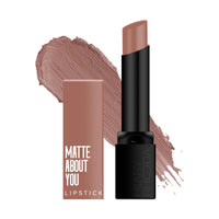 Hilary Rhoda Matte About You Lipstick | Long Lasting & Highly Pigmented Lipstick | Glides Smoothly | Matte Finish | One Stroke Application | Cruelty-Free & Vegan - 3g (Hazel Hug - Shade 02)