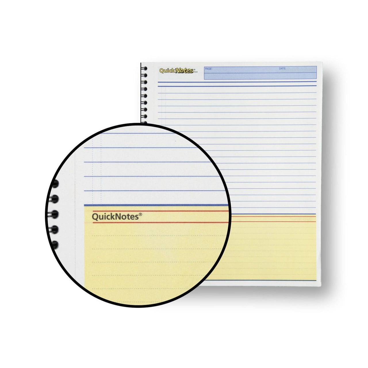 Cambridge Notebook, Business Notebook, 8-1/2" x 11", 80 Sheets, Legal Ruled, QuickNotes Notebook, Flexible Cover, Wirebound, Gray (06066)