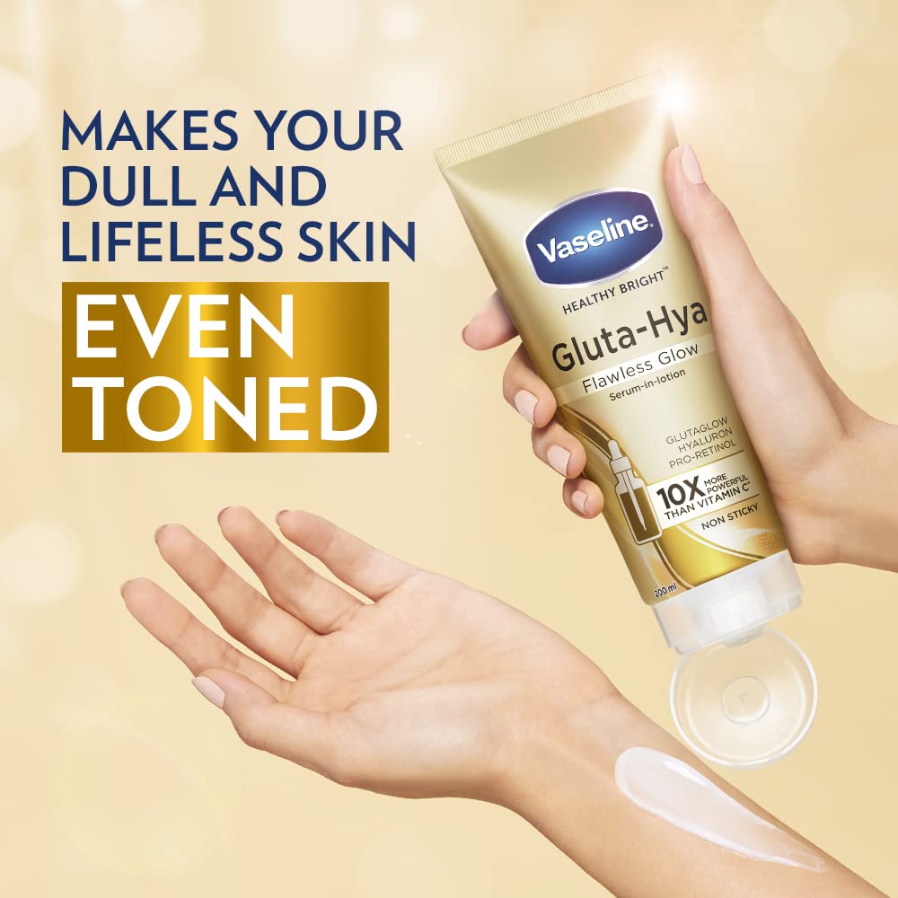 Vaseline Gluta-Hya Flawless Glow, 200Ml + Gluta-Hya Dewy Radiance, 200Ml Lotion