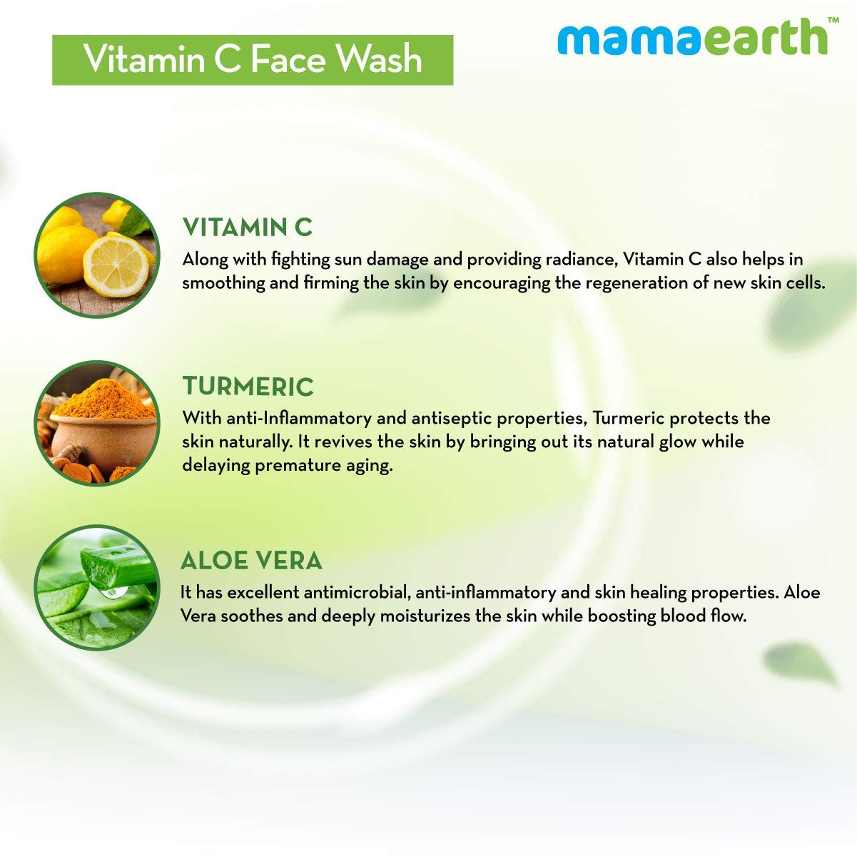 Mamaearth Vitamin C Face Wash for Women & Men | Toxin-Free & Oil-Free Face Wash | For Acne-Prone, Dry & Oily Skin | Illuminates Skin - 100 ml (Pack of 2)