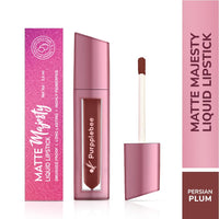 MATTE Majesty Liquid Lipstick Smudged Proof Long Lasting Highly Pigmented Water Proof Matte Liquid Lipstick (Persian Plum)