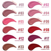 Charmacy Milano Stunning Longstay Liquid Lipstick (Coco Bear 23) - 5.6 ml, Velvet Intense Matte Finish, 12 Hours, SmudgeProof, WaterProof, KissProof, One Swatch Application