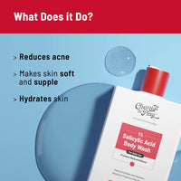 Chemist at Play 1% Salicylic Acid Body Wash 236ml + Loofah | Paraben & SLS Free | Gentle Exfoliating Shower Gel | Prevents Body Acne, Bumpy Skin & Deep Cleanses Skin | For Men & Women