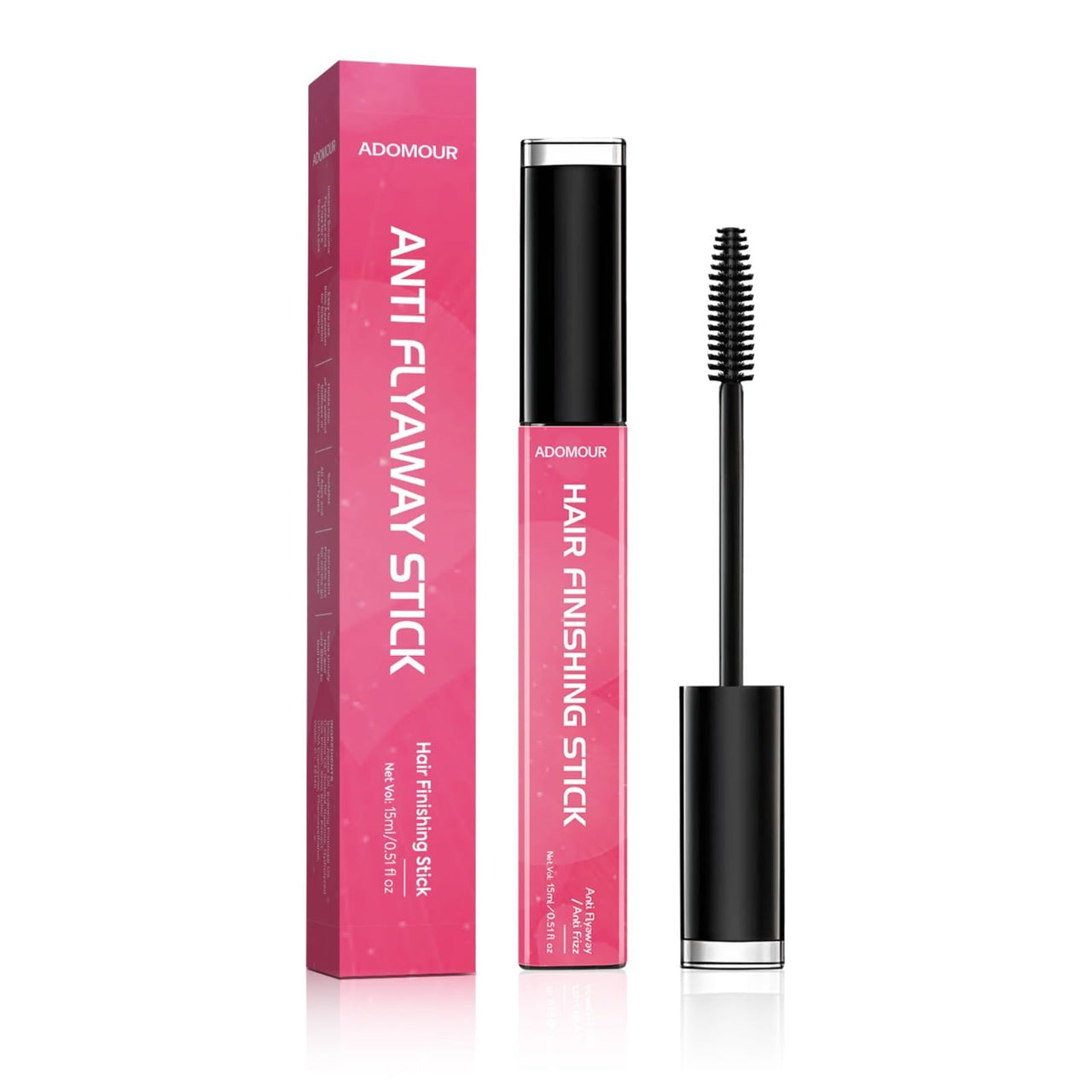 Adomour Hair Finishing Stick 15ml | Anti Frizz Hair Wax Stick Wand for Frizzy, Baby & Flyaway Hairs | Non-Sticky, Non-Greasy | Anti Flyaways Hair Styling Fix Gel for Women | All Hair Types