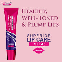 Meglow Beauty BB+ Cream (30g) with SPF 15 Brightening, Moisturizing and Instant Complexion Enhancement and Enriched with Natural Ingredients Meglow Lip Shiner (15g)- Combo Pack of 2