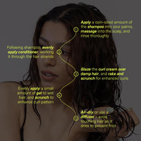 MOXIE BEAUTY Curly Hair Routine Set | Boosts Curl Definition & Retains 96% Moisture | Gentle Cleansing Shampoo, Ultra Hydrating Conditioner, Flexi Styling Serum Gel & Super Defining Curl Cream