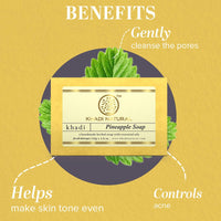 KHADI NATURAL Herbal Pineapple Soap Pack of 2| Reduce Blemishes| Hyderates Skin | Pack of 2 (125 * 2) (250gm)