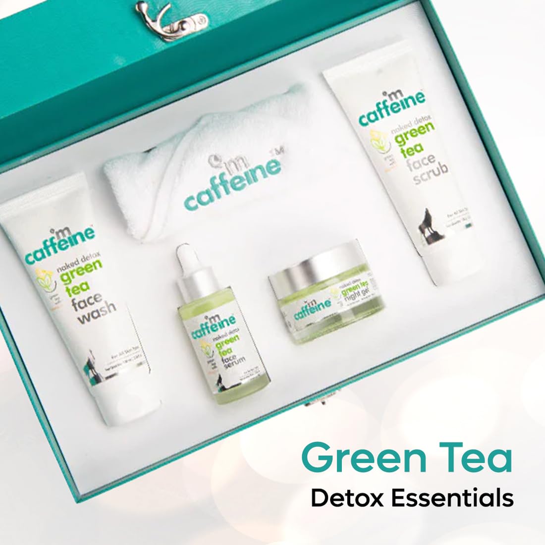 mcaffeine Green Tea Skin Care Gift Kit With Vitamin C|Face Care Gift Kit Set For Skin Glow - For Men & Women|100% Natural|Pack Of 4|Gift Kit With Pure Coffee
