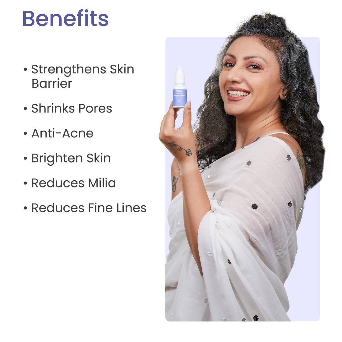 Earth Rhythm 10% Niacinamide Face Serum with Hyaluronic Acid | For Acne Prone, Oily & Sensitive Skin | Evens Out Skin Tone, Improves Texture, Plumps & Hydrates Skin | Men & Women - 30ml