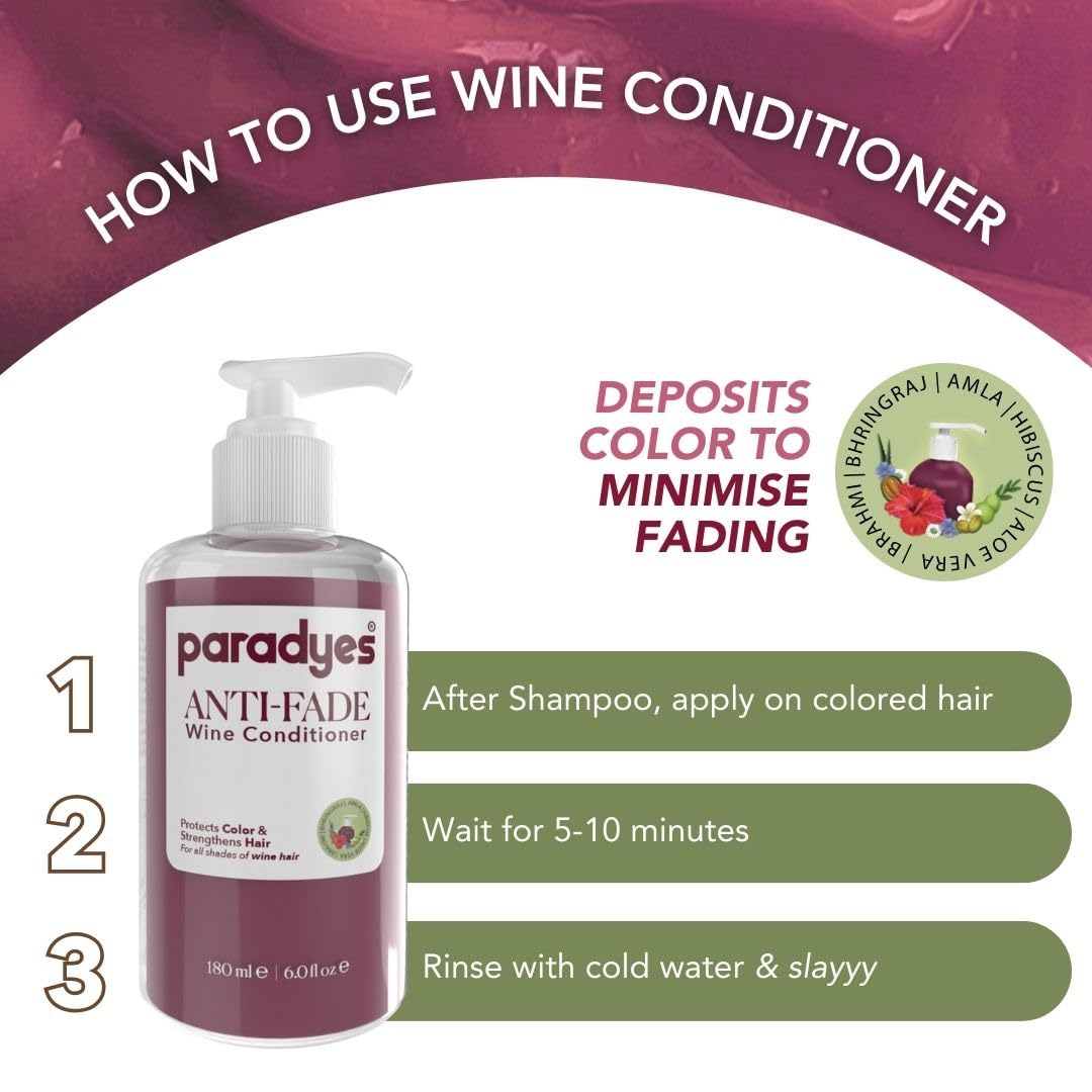 paradyes Anti Fade Wine Fresh Conditioner For All Types Of Hair, 1 Count