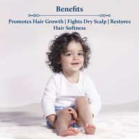 Blue Nectar Ayurvedic Baby Hair Oil with Organic Ghee, Almond Oil, Coconut Oil & Olive Oil for Hair and Scalp (18 Herbs, 100 ml)