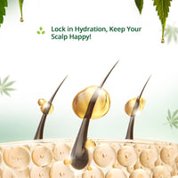 Hampa Hemp Lush Hair Shampoo 200ml, Sulphate and Paraben Free, Deeply Nourished Scalp and Hair, Hairfall Control, Hair Growth, 100% Natural, Herbal Ingredients, All Hair Types