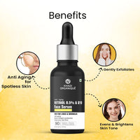 Khadi Organique Retinol 0.5% + Q10 Face Serum For Anti Aging | Reduce Fine Lines & Wrinkles | For Women & Men 30 ML