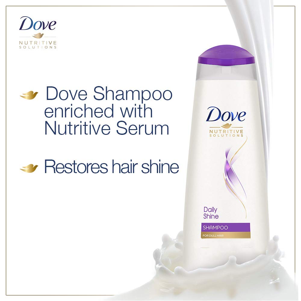 Dove Daily Shine Shampoo, 650 ml & Dove Daily Shine Conditioner, 340 ml