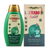 Figaro Baby Massage Oil with Goodness of Natural Olive oil enriched with vitamin E, Dermatologically tested, 400 ml