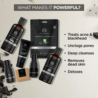 The Man Company Ultimate Charcoal Detan Kit With Elegant Gift Box | Charcoal Body Wash, Shampoo, Face Scrub, Face Wash, Soap, Sheet Mask*2, Cleansing Gel, | Gift Set For Him