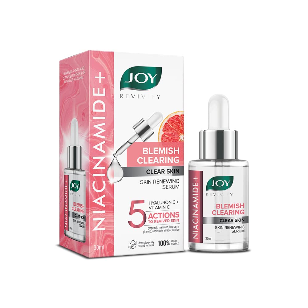 Joy Blemish Clearing Niacinamide Face Serum for Clear Skin | Skin Renewing Serum for Improving Skin Complexion | Suitable for Men & Women - And All Skin Types (30ml)